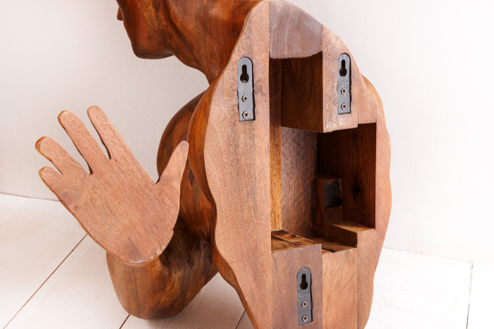 Sculptură de perete SOUL 60 cm lemn de mango maro [11]