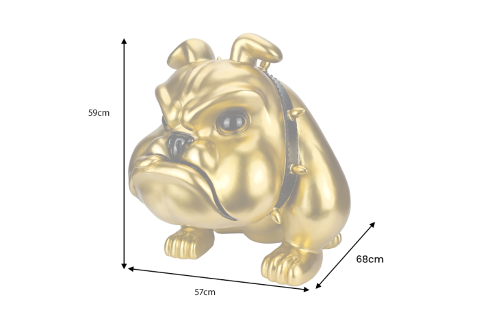 Sculptură decorativă BULLDOG 70 cm auriu [7]