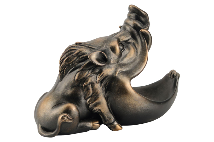 Sculptură decorativă WARTHOG 30 cm din bronz cu compartiment de depozitare [5]