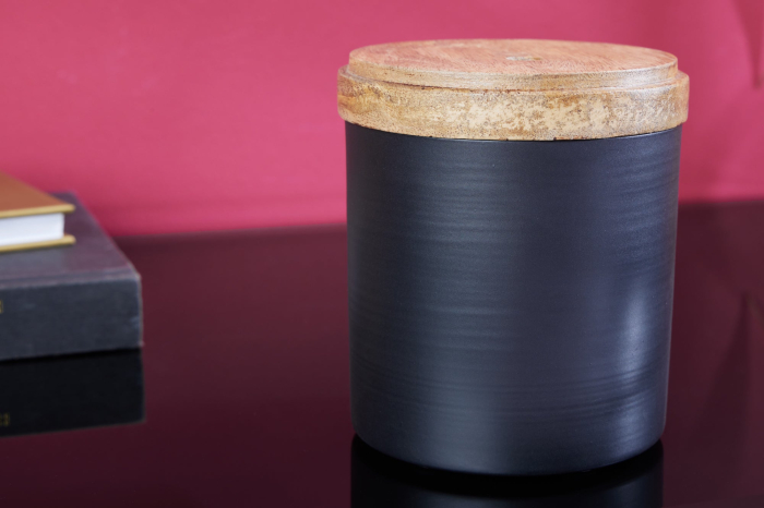 Sculptură din tablă PANTHER 20 cm fier negru lemn de mango natural [8]