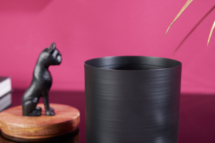 Sculptură din tablă PANTHER 20 cm fier negru lemn de mango natural [7]