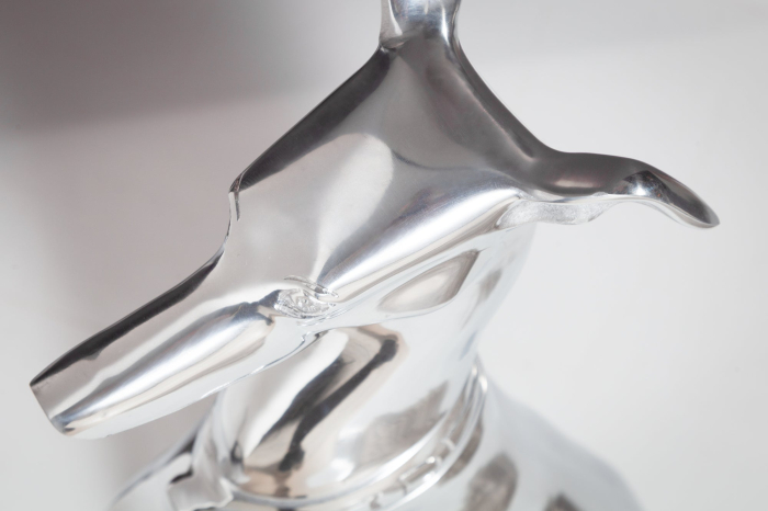 Sculptură GREYHOUND 70 cm aluminiu argintiu [7]