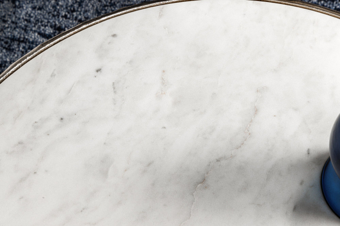 Set 2 masute de cafea ABSTRACT LEAF cu blat din marmura, 54-68 cm [9]