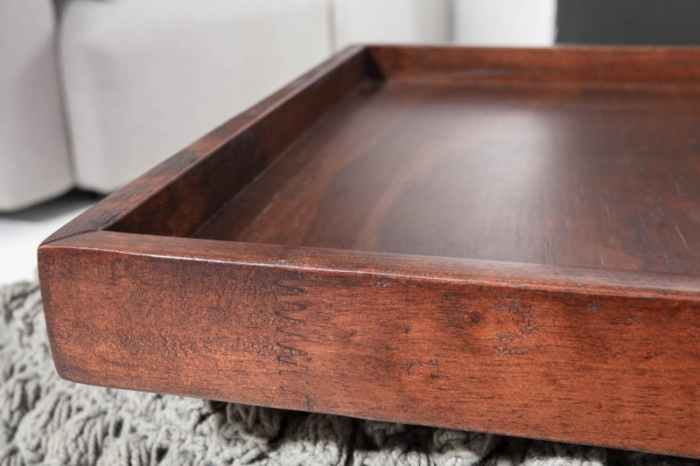 Set 2 măsuțe de cafea Elements cu blat din MDF și cadru metalic, maro [6]