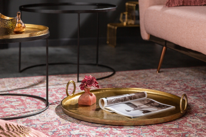 Set 2 masute de cafea ELEMENTS ORIENTALcu tava detasabila, 46-62 cm [5]