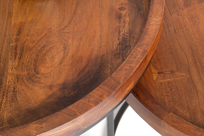 Set 2 masute de cafea MAKASSAR din lemn de salcam, 50/55 cm [6]