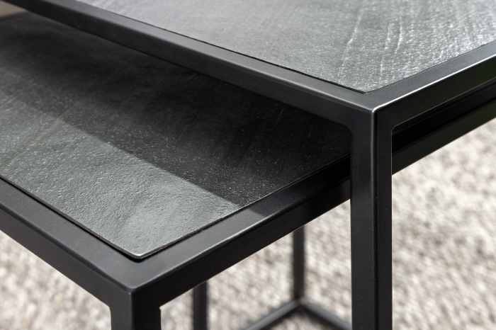 Set 2 masute de cafea MOUNTAIN SOUL cu aspect de marmura, 45/40 cm [7]