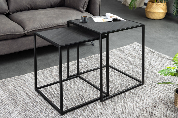 Set 2 masute de cafea MOUNTAIN SOUL cu aspect de marmura, 45/40 cm [4]