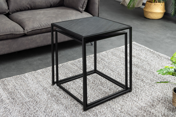 Set 2 masute de cafea MOUNTAIN SOUL cu aspect de marmura, 45/40 cm [8]