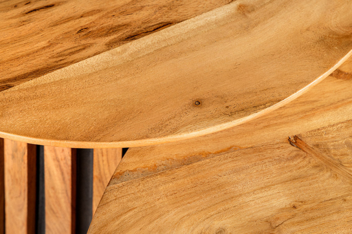 Set 2 masute de cafea VALHALLA din lemn natural de salcam [4]