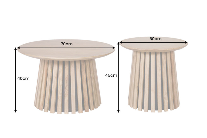 Set 2 masute de cafea VALHALLA din lemn natural de salcam [8]