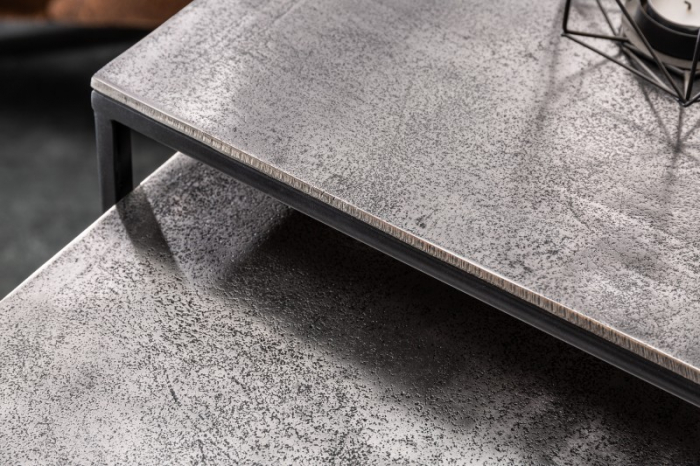 Set 2 masute Elements cu blat din aluminiu si picioare din metal [5]