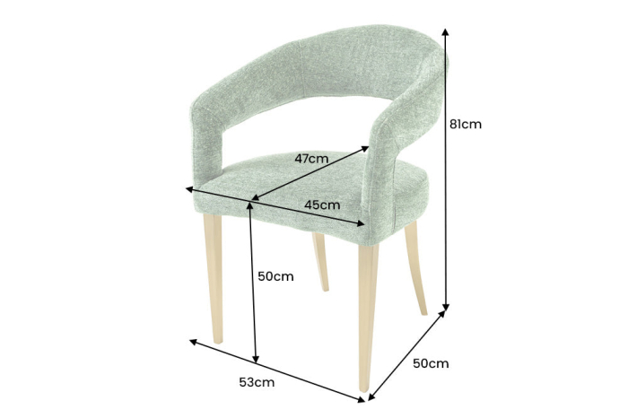 Set 2 scaune BOUTIQUE din material texturat verde [11]
