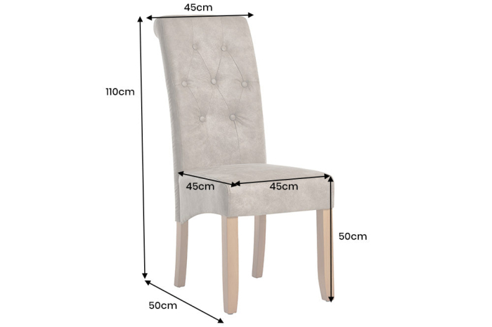 Set 2 scaune CASA din microfibra taupe [10]