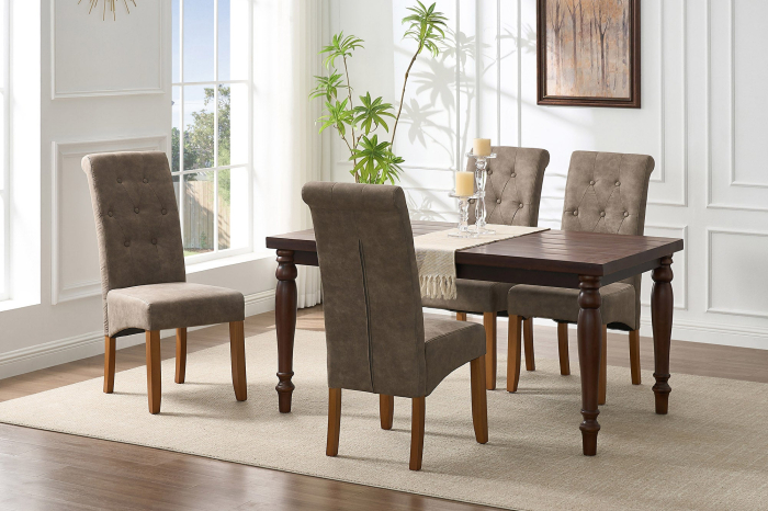 Set 2 scaune CASA din microfibra taupe [2]