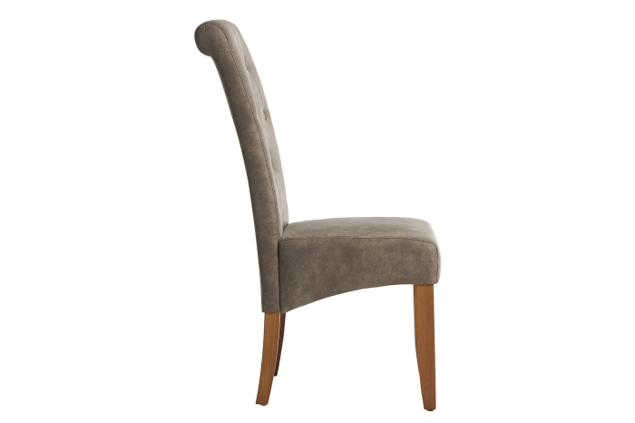 Set 2 scaune CASA din microfibra taupe [4]