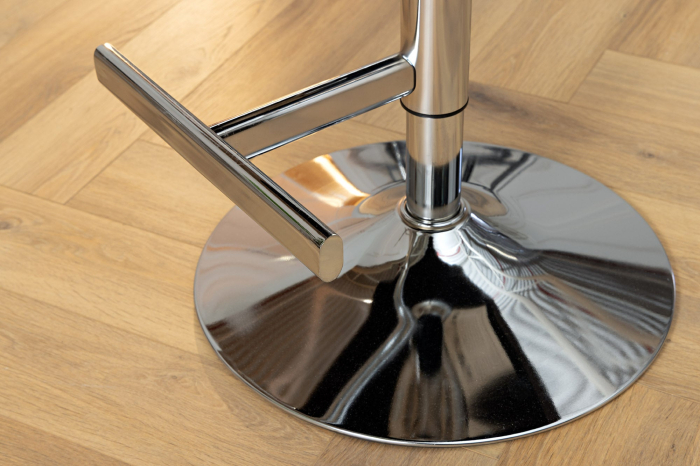 Set 2 scaune CASTLE cu inaltime ajustabila din catifea gri si cu accesoriu in forma de caap de leu [9]