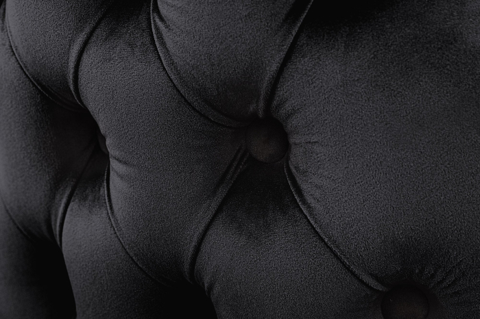 Set 2 scaune CASTLE DELUXE din catifea neagra cu detaliu in forma de cap de leu [7]