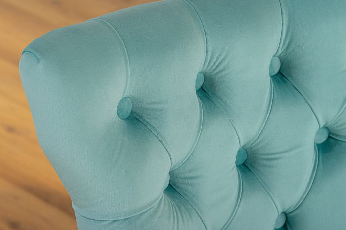 Set 2 scaune CASTLE din catifea blue si accesoriu metalic [6]