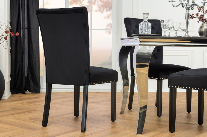 Set 2 scaune CASTLE din catifea neagra [3]