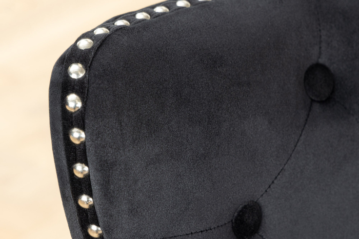 Set 2 scaune CASTLE din catifea neagra [6]