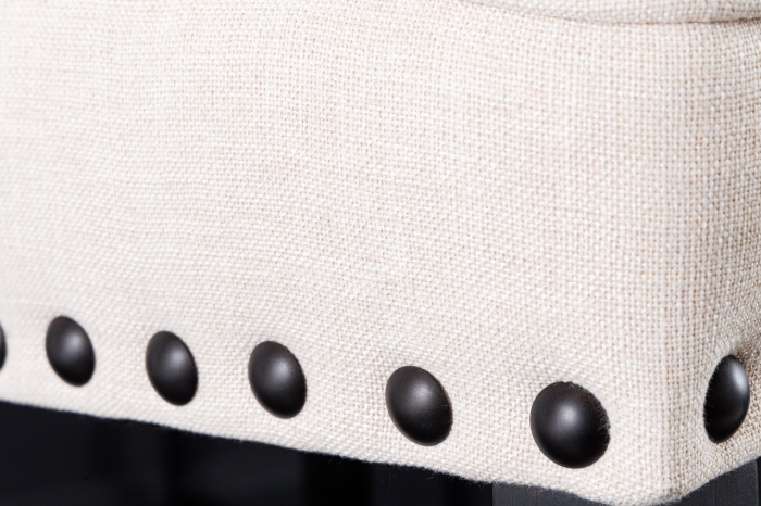 Set 2 scaune de bar CASTLE din material texturat bej, 74 cm [7]