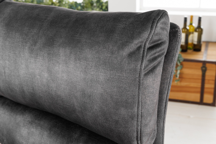 Set 2 scaune de bar COMFORT din catifea gri inchis, 64-85 cm [8]