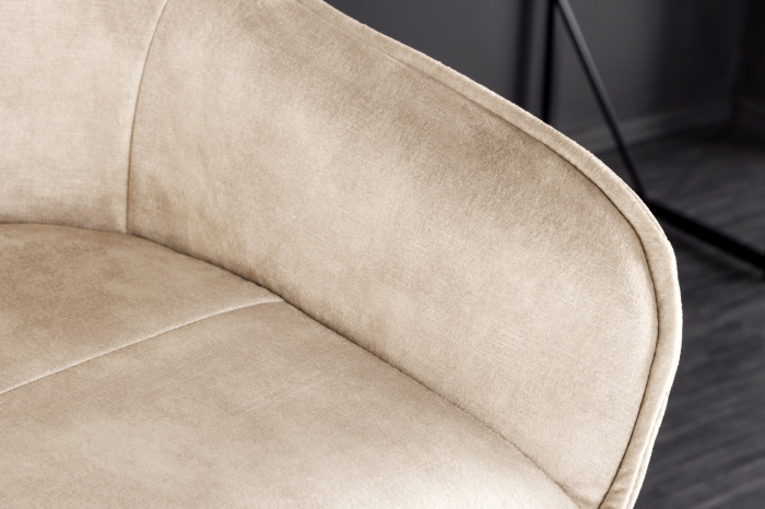 Set 2 scaune de bar EUPHORIA din catifea grej, 74 cm [5]