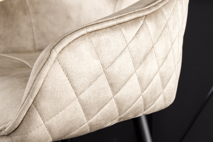 Set 2 scaune de bar EUPHORIA din catifea grej, 74 cm [6]