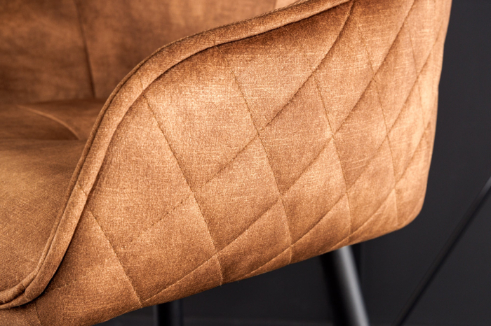 Set 2 scaune de bar EUPHORIA din catifea maro, 74 cm [6]