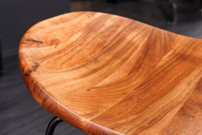 Set 2 scaune de bar MAMMUT din lemn de salcam, 85 cm [7]