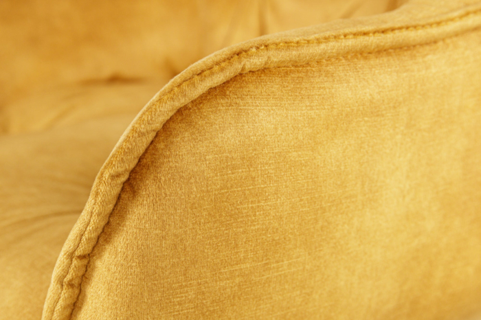 Set 2 scaune de bar MILANO din catifea galben mustar, 75 cm [6]