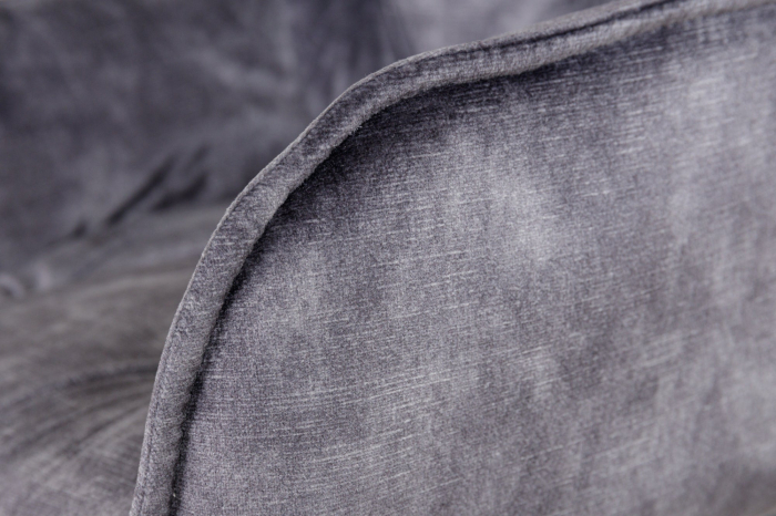 Set 2 scaune de bar MILANO din catifea gri, 75 cm [6]