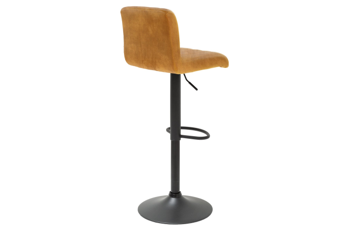 Set 2 scaune de bar PORTLAND din catifea galben mustar, 88-109 cm [8]