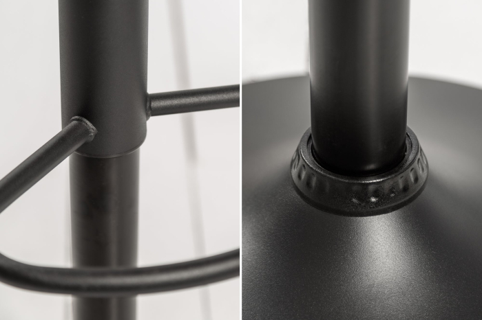 Set 2 scaune de bar PORTLAND din catifea gri, 88-109 cm [5]