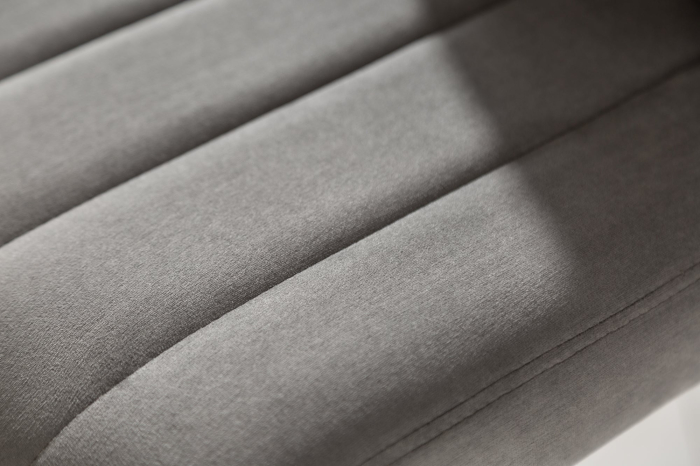 Set 2 scaune de bar PORTLAND din catifea gri, 88-109 cm [4]