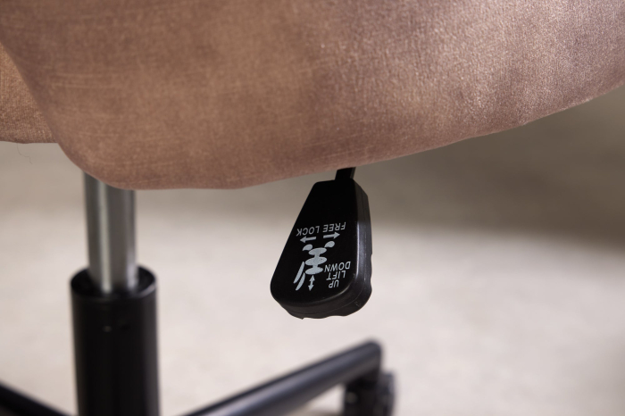 Set 2 scaune de birou PARIS din catifea grej, 43-50 cm [7]