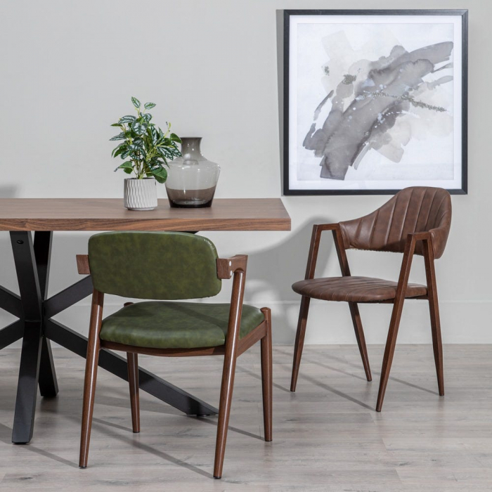 Set 2 scaune din metal și piele 51 X 55 X 72 CM [3]