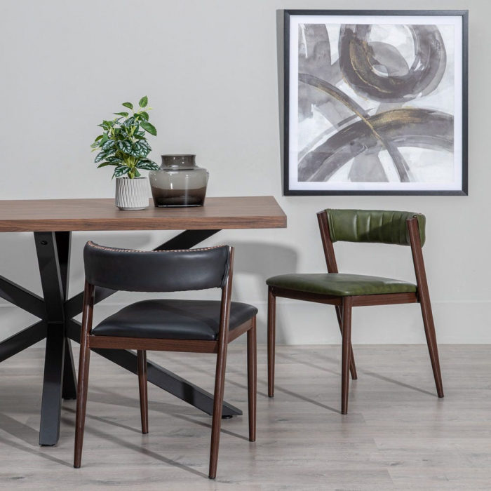 Set 2 scaune din metal și piele 51 X 55 X 72 CM [3]