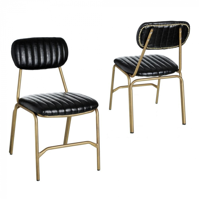 Set 2 scaune din metal și piele 51 X 55 X 72 CM [8]