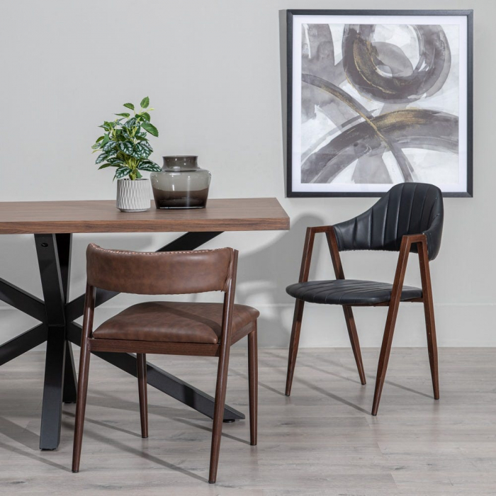 Set 2 scaune din metal și piele 51 X 58 X 78 CM [3]