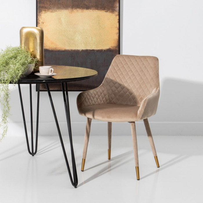 Set 2 scaune dining 56 X 57 X 86,50 CM, roz prăfuit [3]
