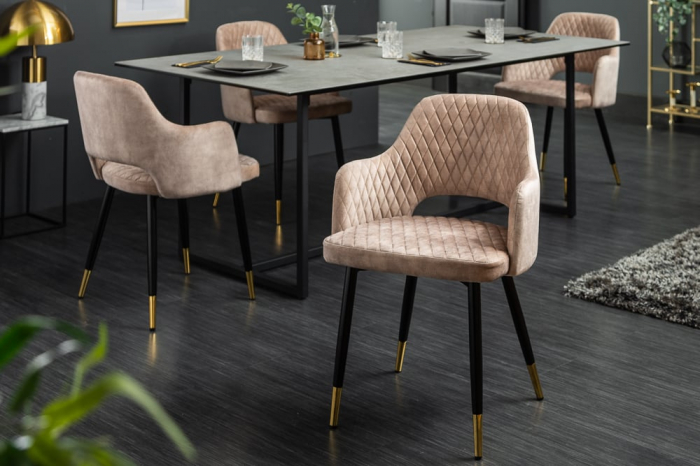 Set 2 scaune Paris cu tapițerie din catifea, gri [2]