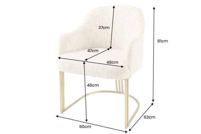 Set 2 scaune EXTRAVAGANCIA din chenille bej [9]