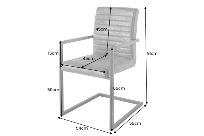 Set 2 scaune LOFT din microfibra gri beton  [7]