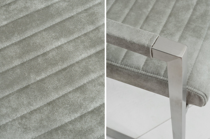 Set 2 scaune LOFT din microfibra gri beton  [6]