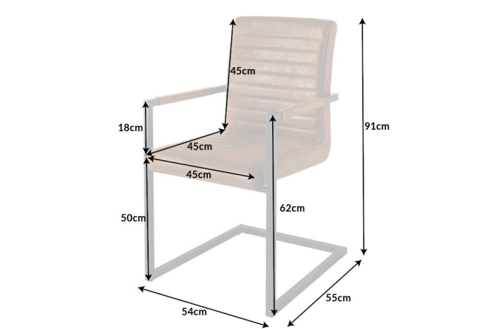 Set 2 scaune LOFT din microfibra vintage maro [9]