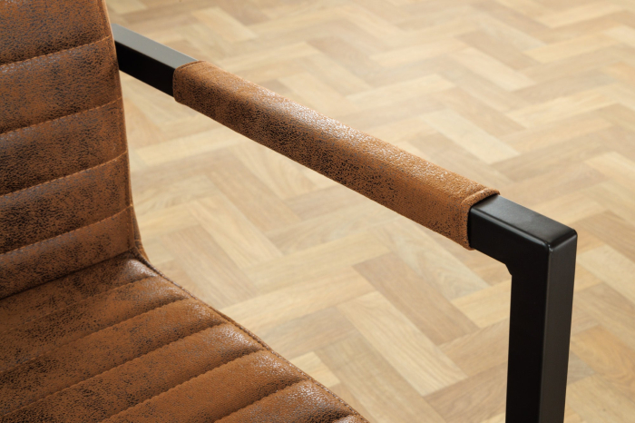 Set 2 scaune LOFT din microfibra vintage maro [7]