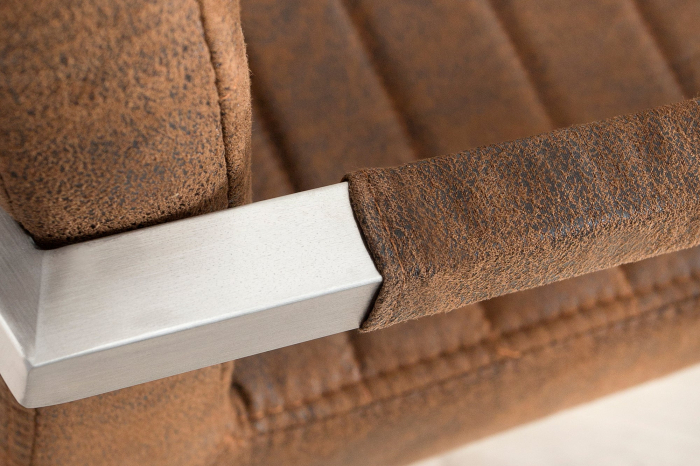 Set 2 scaune LOFT din microfibra vintage maro [6]