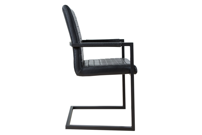 Set 2 scaune LOFT din piele sintetica neagra [4]